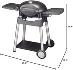 Vanston Portable Stand-up Propane Grill Gas Grill Cart Style Black 10000BTU Portable and Convenient Camping Grill