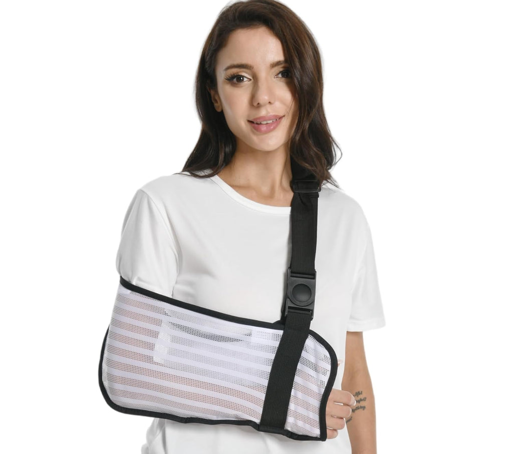 Arm Sling for Shoulder Elbow Waist Injury Medical Shoulder Immobilizer with Removable Padded Strap Breathable Arm