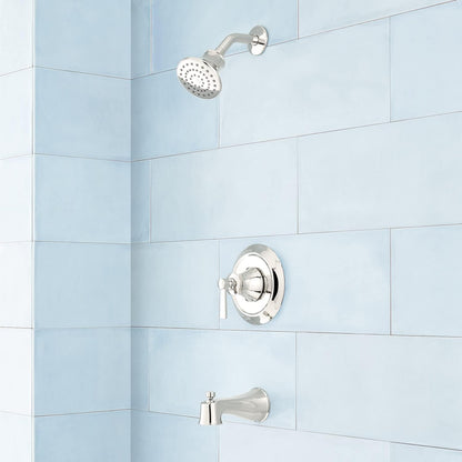Signature Hardware 449843 Pendleton Pressure Balanced Tub and Shower Trim Package - Less Valve - Polished Nickel