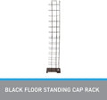 Missing Hardware SSWBasics Black Floor Standing Ball Cap Rack and Hat Display Rack - *Sporting Goods