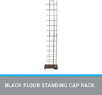 Missing Hardware SSWBasics Black Floor Standing Ball Cap Rack and Hat Display Rack - *Sporting Goods
