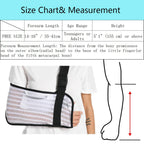 Arm Sling for Shoulder Elbow Waist Injury Medical Shoulder Immobilizer with Removable Padded Strap Breathable Arm