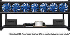 Kingwin 8 GPU Miner Rig Case Frame – Premium Stackable Aluminum Mining Rig Enclosure for Efficient Crypto Mining Test