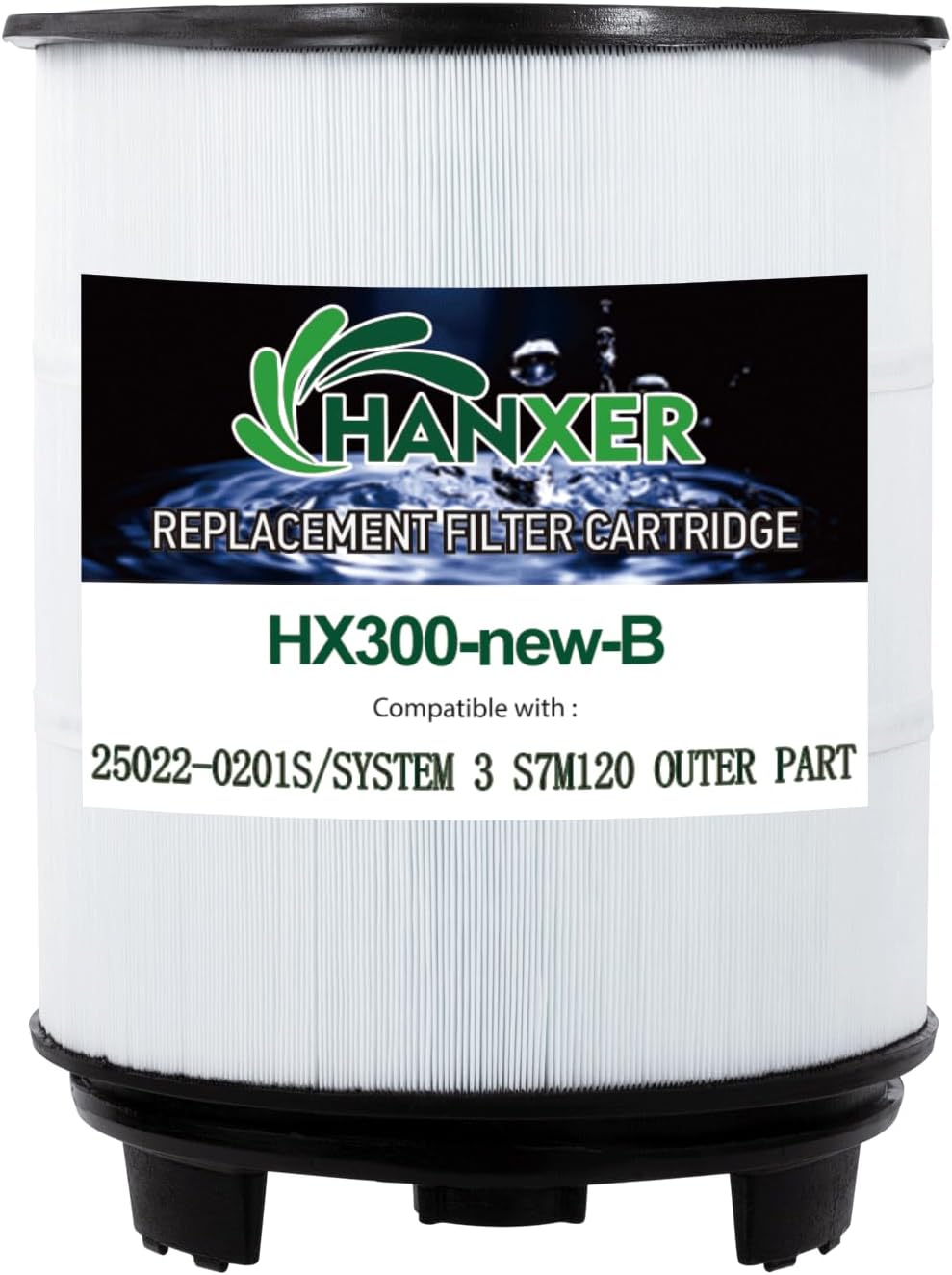 HANXER® 25022-0201S Pool Filter Cartridge Replaces for S7M120 Outer Filter Cartridge Sta-Rite System 3 SR300 Swimming