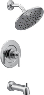 Moen Gibson Chrome Posi-Temp Pressure Balancing Modern Tub and Shower Trim with 8-Inch Rainshower Valve Required
