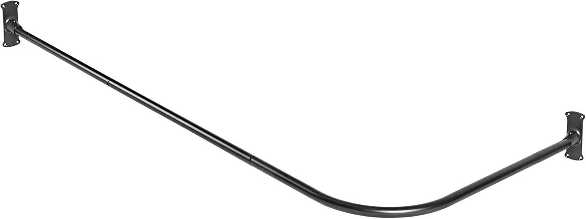 Utopia Alley LR1BK Utopia Alley Rustproof L-Shaped Corner Shower Curtain Rod - Black