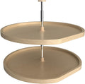 Rev-a-Shelf LD-4BW-262-32-1 Lazy Daisy Banded Wood Double 2 Tier 32" D Shaped Flat Sid