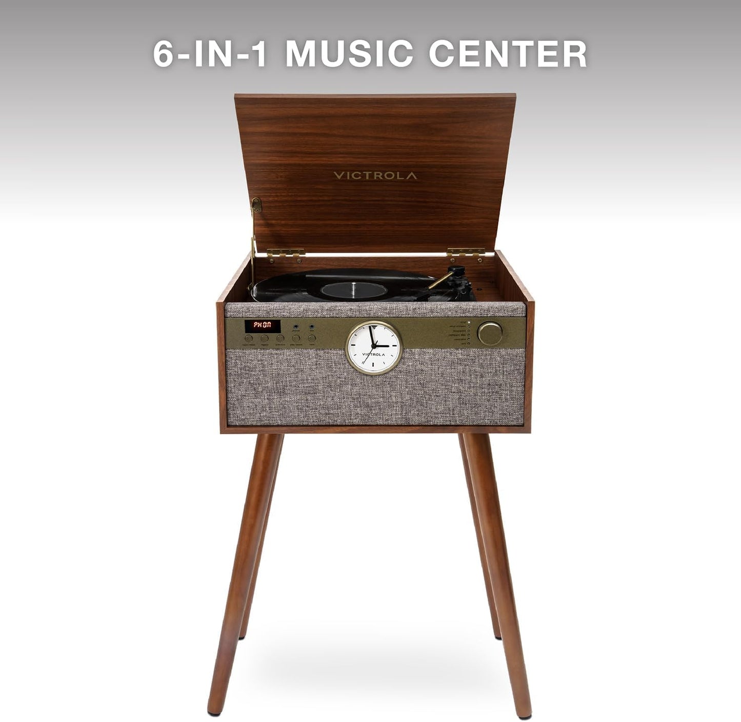 Victrola Victrola Century Signature+ 6-in-1 Music Center - Walnut - *TV & Home Theater