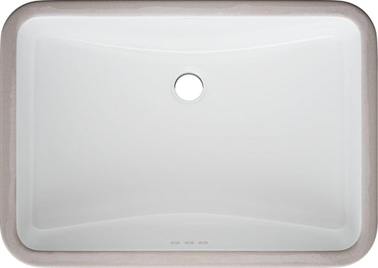 PROFLO PF2114UA Norris 22-13/16" Rectangular Vitreous China Undermount Bathroom Sink with Overflow - White