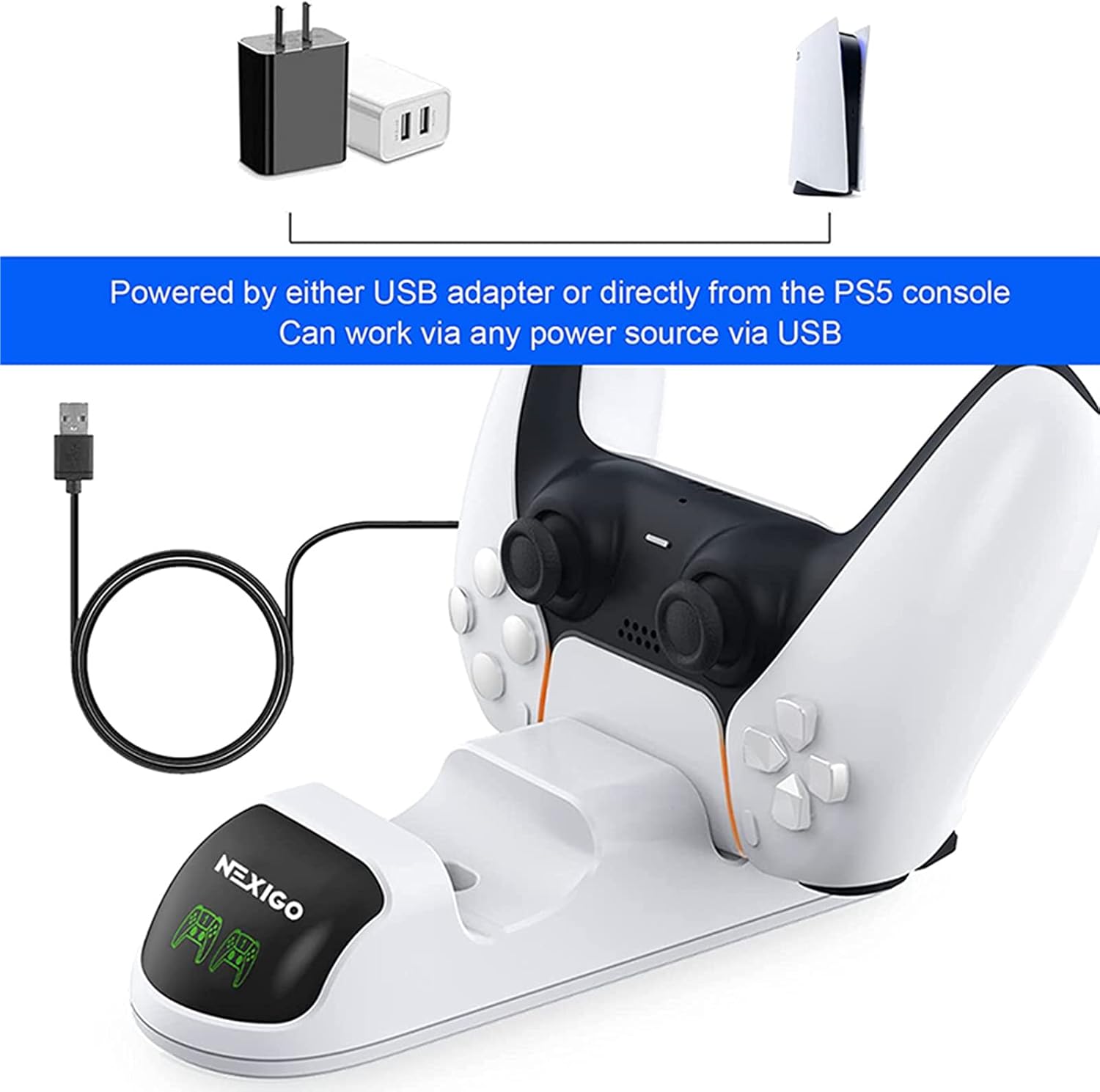 NexiGo PS5 Controller Charger