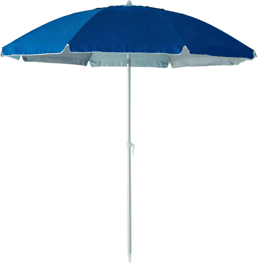 C-Hopetree 7 Foot Beach Umbrella with Aluminum Pole and Tilt, Royal Blue