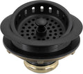 Westbrass D214-62 3-1/2’’ Post Style Large Kitchen Sink Basket Strainer Matte Black - *Plumbing