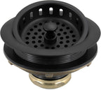 Westbrass D214-62 3-1/2’’ Post Style Large Kitchen Sink Basket Strainer Matte Black - *Plumbing