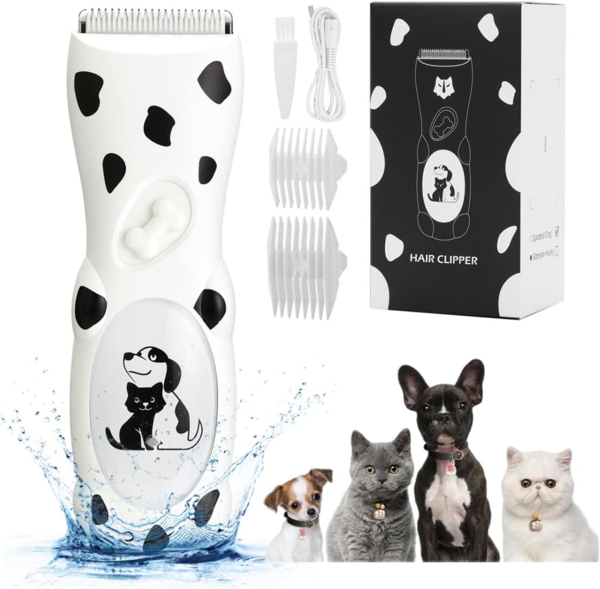 Low Noise Cordless Dog Trimmer Clipper Pet Grooming Kit for Matted Hair Professional Dog Razor for Small and Medium Animals
