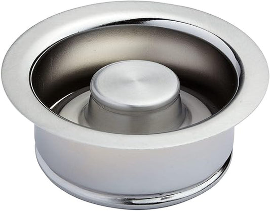 Signature Hardware 900406 3-1/2" Brass Kitchen Garbage Disposal Flange and Stopper - Stainless Steel