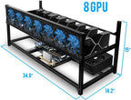 Kingwin 8 GPU Miner Rig Case Frame – Premium Stackable Aluminum Mining Rig Enclosure for Efficient Crypto Mining Test