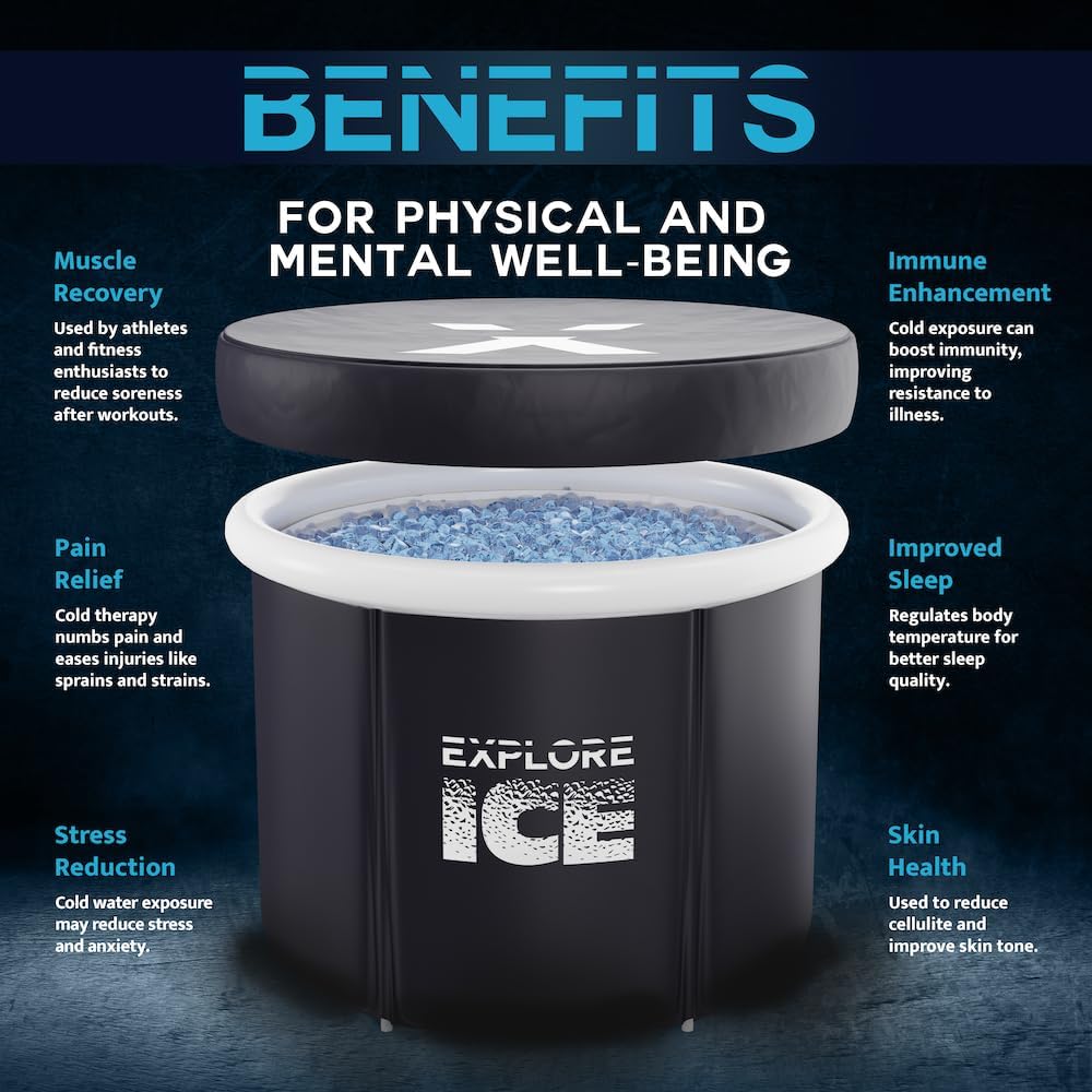 Large Portable Ice Baths For Recovery/Cold Water Therapy Tub/Outdoor/Ice bath Tub For Athletes/Folding Bathtub Adult/Plunge Pool