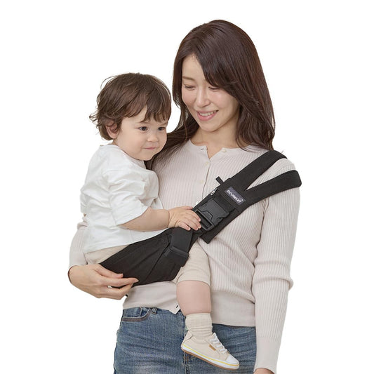 GOOSEKET 365 Toddler Carrier, 100% Cotton, Lightweight, Easy-to-USE, Portable, Suitable from 6-48 Months, Supports UP to 44LBS (Black)