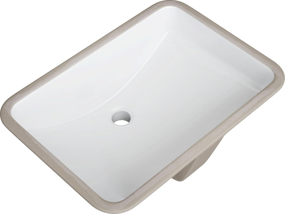 PROFLO PF2114UA Norris 22-13/16’’ Rectangular Vitreous China Undermount Bathroom Sink with Overflow - White - *Plumbing