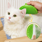 Dycuka Dog and Cat Grooming Brush Pet Shampoo Bath Brush Soothing Massage Rubber Comb with Adjustable Ring Handle