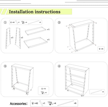 Missing Wheels - Wire Spool Rack,Electrical Wire Assortment with Wheel,Automotive Wiring Storage,Heavy Duty 6 Rods Wire/Cable Dispenser for Electrical Industrial & Retail Use,300lbs Capacity,Gray