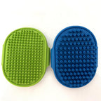 Dycuka Dog and Cat Grooming Brush Pet Shampoo Bath Brush Soothing Massage Rubber Comb with Adjustable Ring Handle