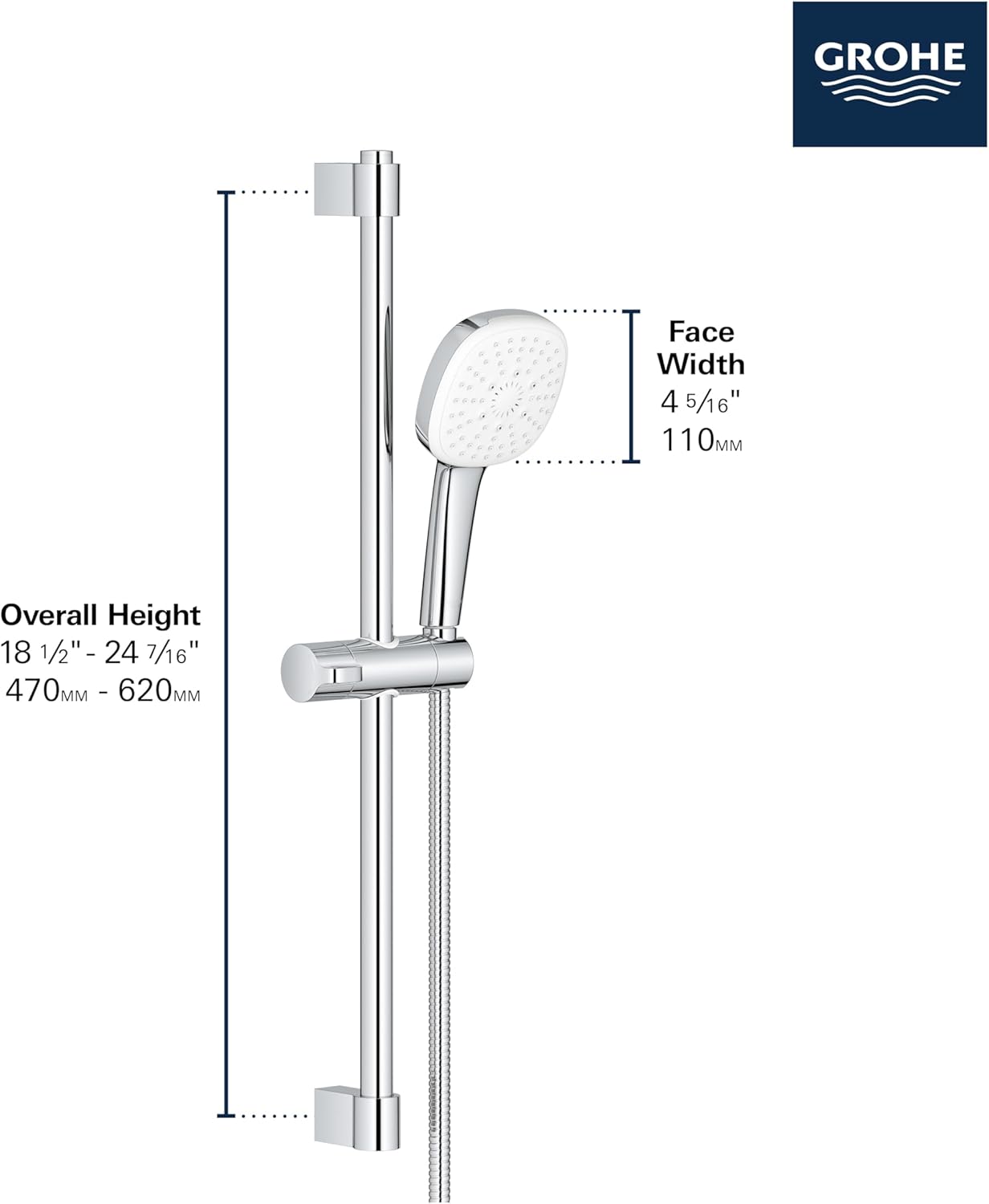Grohe 26 906 2 Tempesta Shower System - Chrome