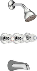 Moen 2995EP Chateau Three-Handle Tub and Eco-Performance Shower Faucet Valve Included Chrome - *Plumbing