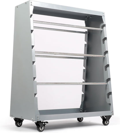 Missing Wheels - Wire Spool Rack,Electrical Wire Assortment with Wheel,Automotive Wiring Storage,Heavy Duty 6 Rods Wire/Cable Dispenser for Electrical Industrial & Retail Use,300lbs Capacity,Gray