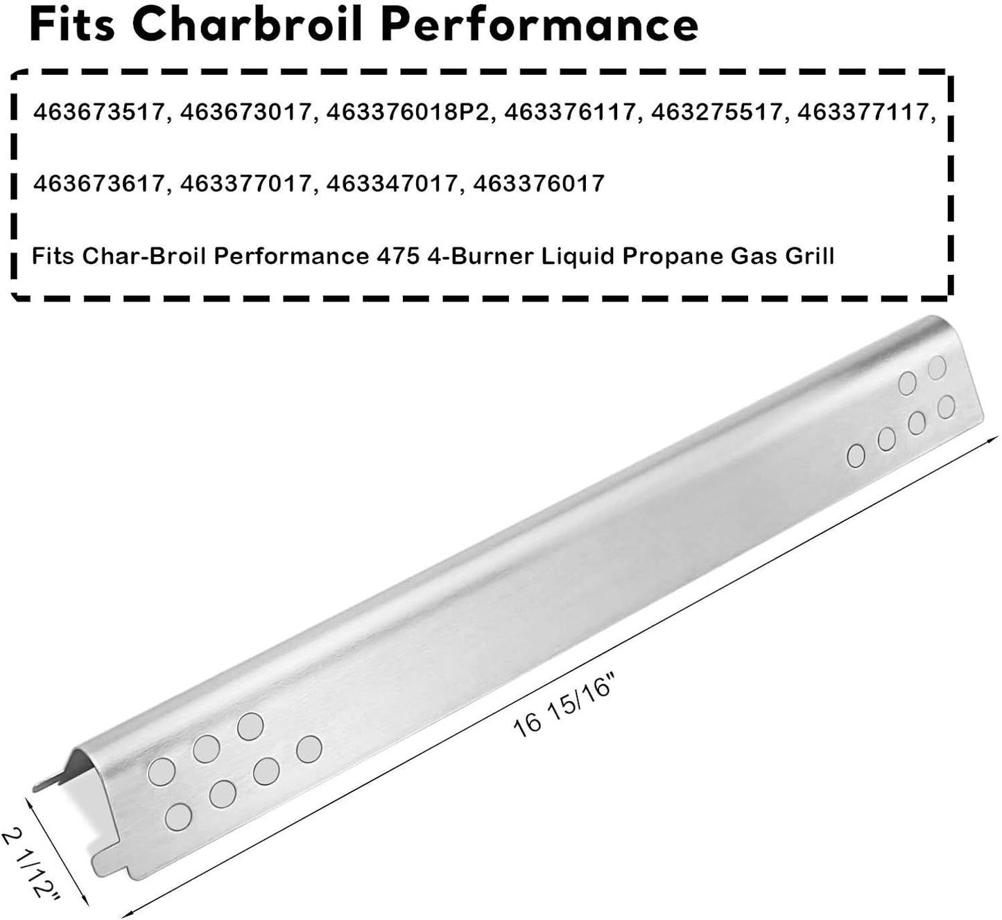 Uniflasy Grill Replacement Parts Kit for Charbroil Performance 475 4 Burner 463347017, 463332718, 463342119 463673517, 463376217,463361017, 463376419 for Charbroil Grill Replacement Parts