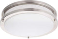 Energetic Lighting 14 Inch LED Flush Mount Ceiling Light Brushed Nickel Finish