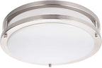 Energetic Lighting 14 Inch LED Flush Mount Ceiling Light Brushed Nickel Finish