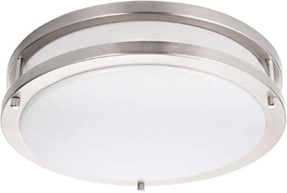 Energetic Lighting 14 Inch LED Flush Mount Ceiling Light Brushed Nickel Finish