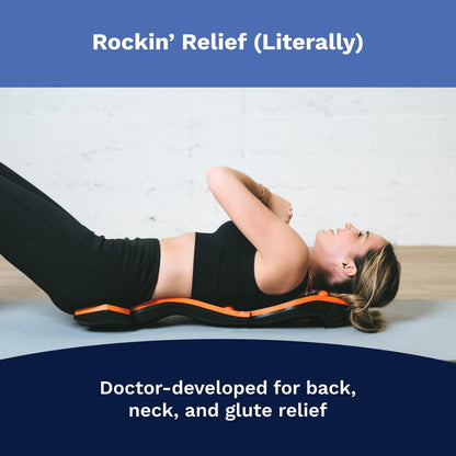 Rocker 2.0: Doctor-Developed for Full Back, Neck, Shoulder Pain Relief | Zero-Stress Neutral Spine | Tension Headaches + Migraines | Pressure Point Massage Tool (Upgraded)