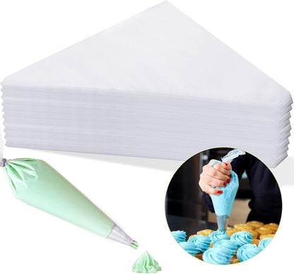 2000 Pieces Piping Bags Disposable Icing Bags Cake Pastry Bags 12 Inches Frosting Tipless Non Slip Pastry Bags for Cookie Baking Decorating Candy Dessert Cookies Decoration, Clear