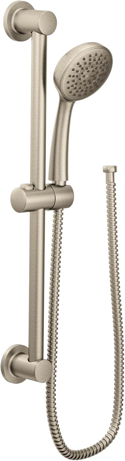Moen Eco-Performance Brushed Nickel Detachable Handheld Shower Head with 24-Inch Slide Bar and 69-Inch Hose, 3868EPBN