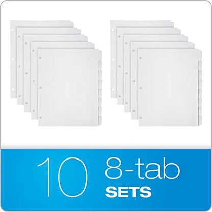 Oxford Write On Binder Dividers for 3 Ring Binder