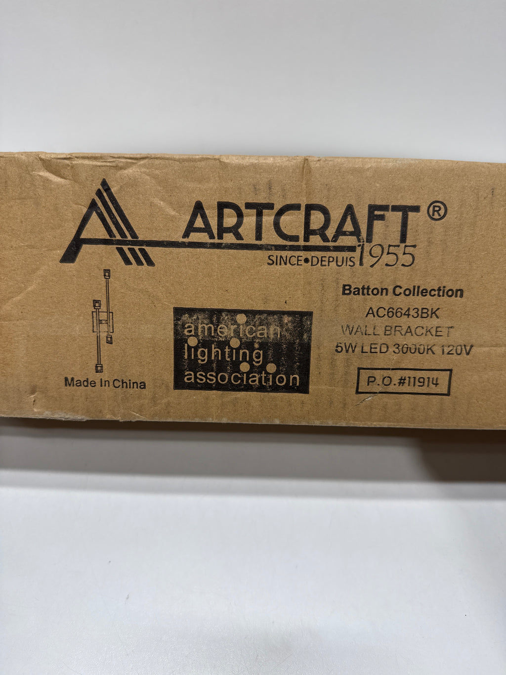 Artcraft Lighting Batton LED Wall Sconce in Black, Size: 4 Light