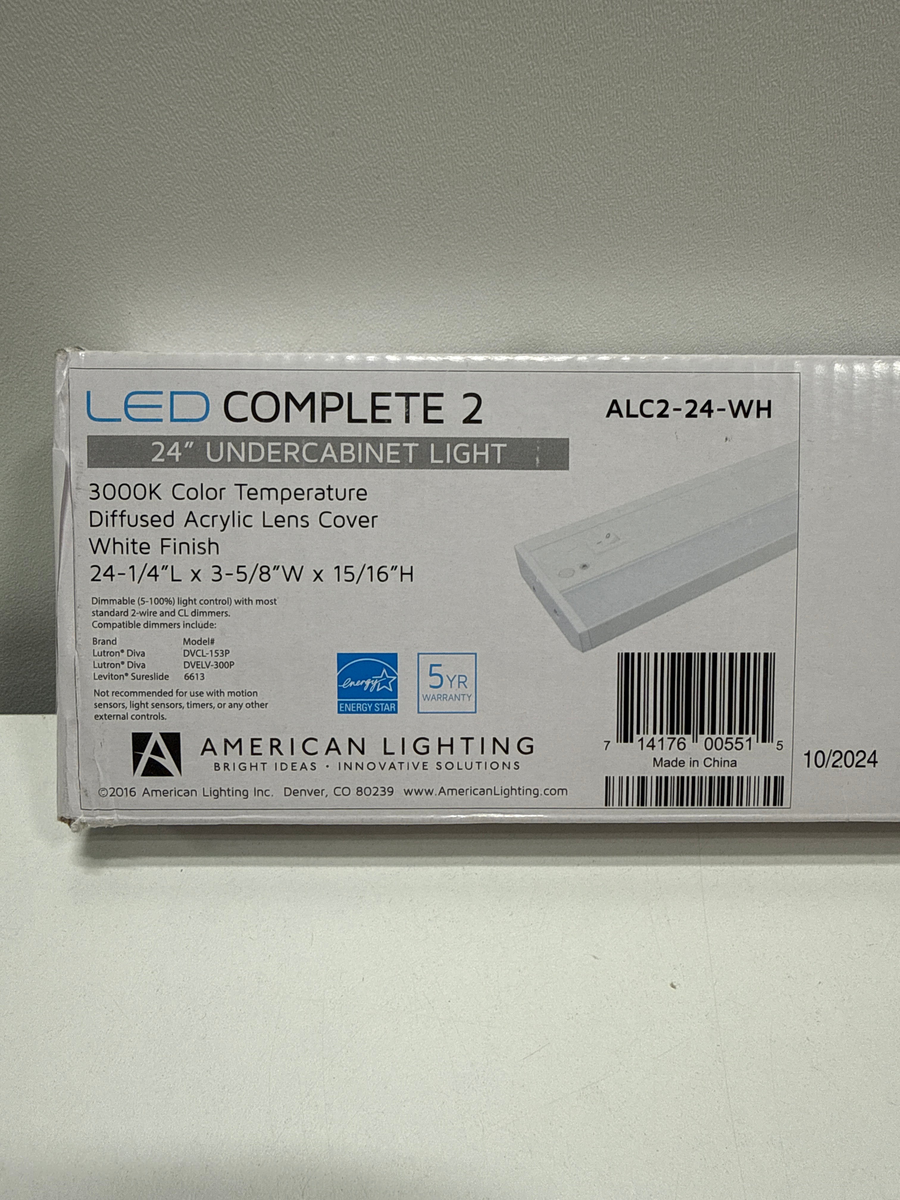 American Lighting ALC2-24 LED Complete 2 24’’ Undercabinet Light - 3000K Bright White Indoor Lighting Under Cabinet