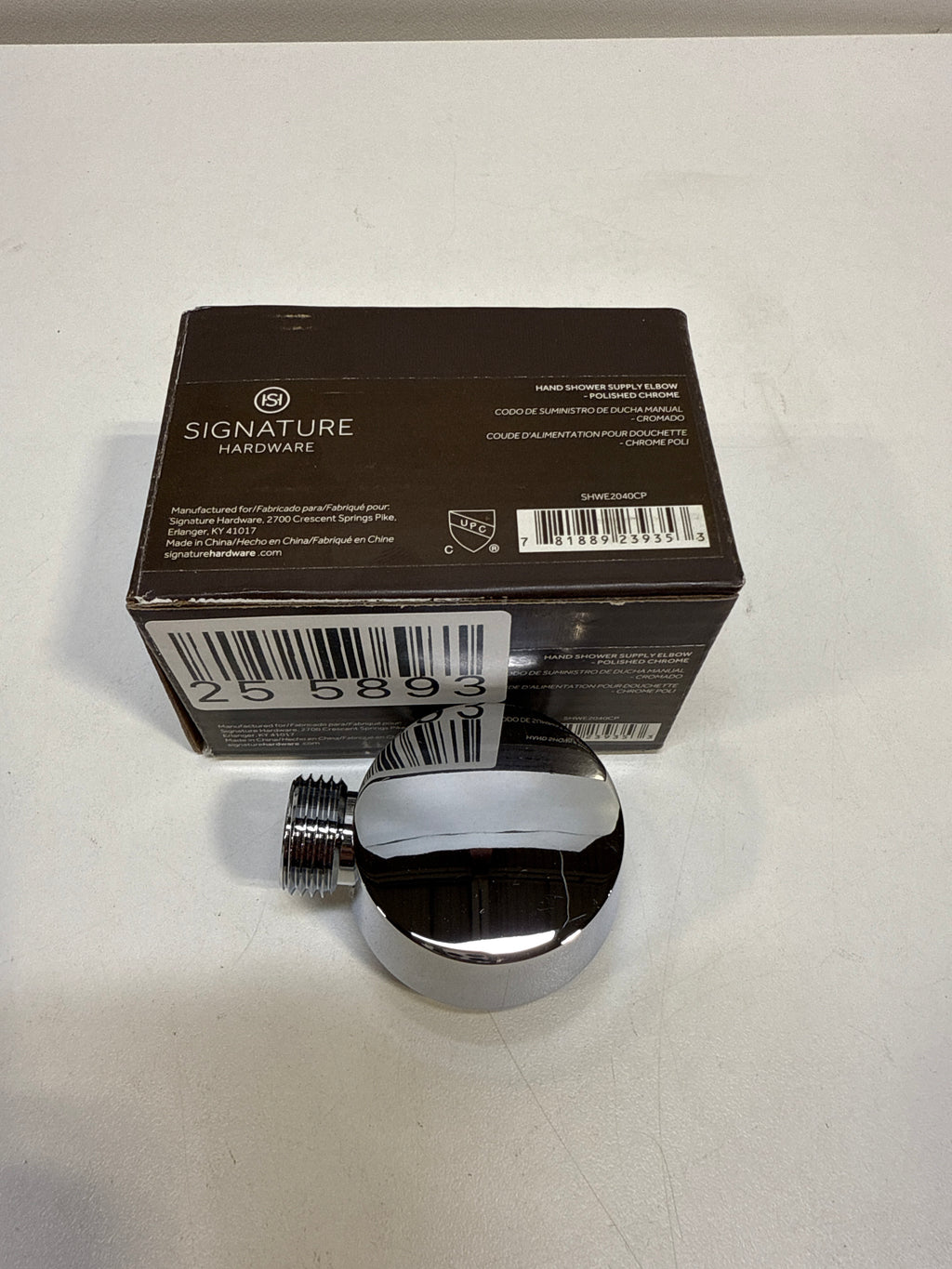 Signature Hardware 932365 Shower Supply Elbow for Hand Showers Chrome - *Plumbing