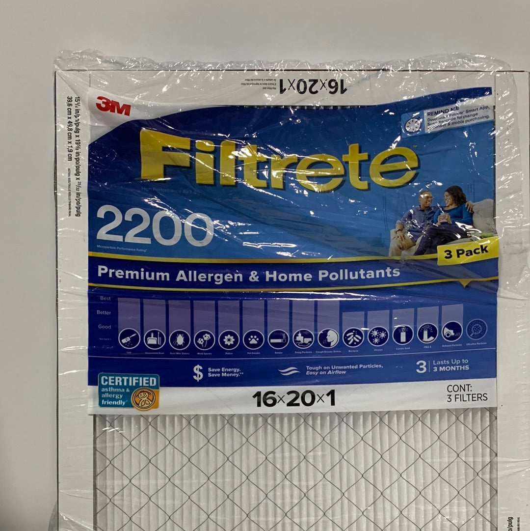 3M 2200 Series Filtrete 1’’ Filter 2-pack 16x25x1 - *Furnace Filters