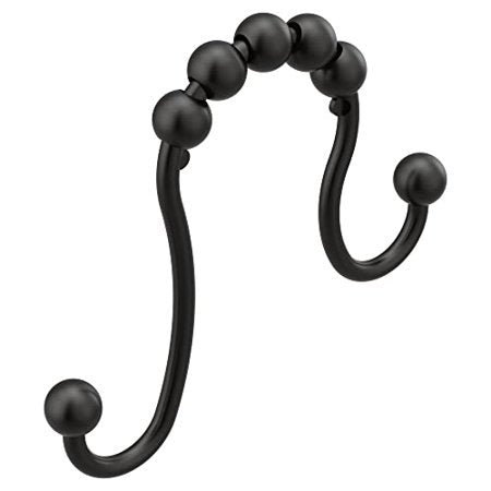 Moen Matte Black Shower Curtain Rings Pack of 12 SR2201BL - *Plumbing