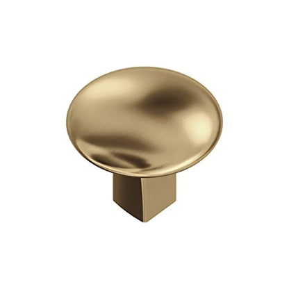 6 x Amerock BP55362 Riva 1-1/4 Inch Oval Cabinet Knob Champagne Bronze Cabinet Hardware Knobs Oval