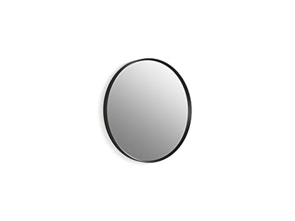 Kohler Essential 22 in. W x 22 in. H Round Framed Wall Mount Bathroom Vanity Mirror in Matte Black