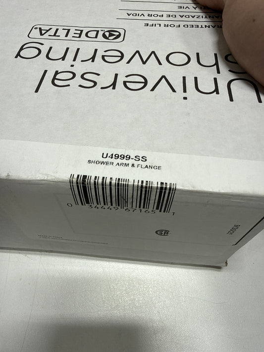 Delta Faucet U4999-SS Shower Arm and Flange, Stainless,9.00 x 2.88 x 9.00 inches