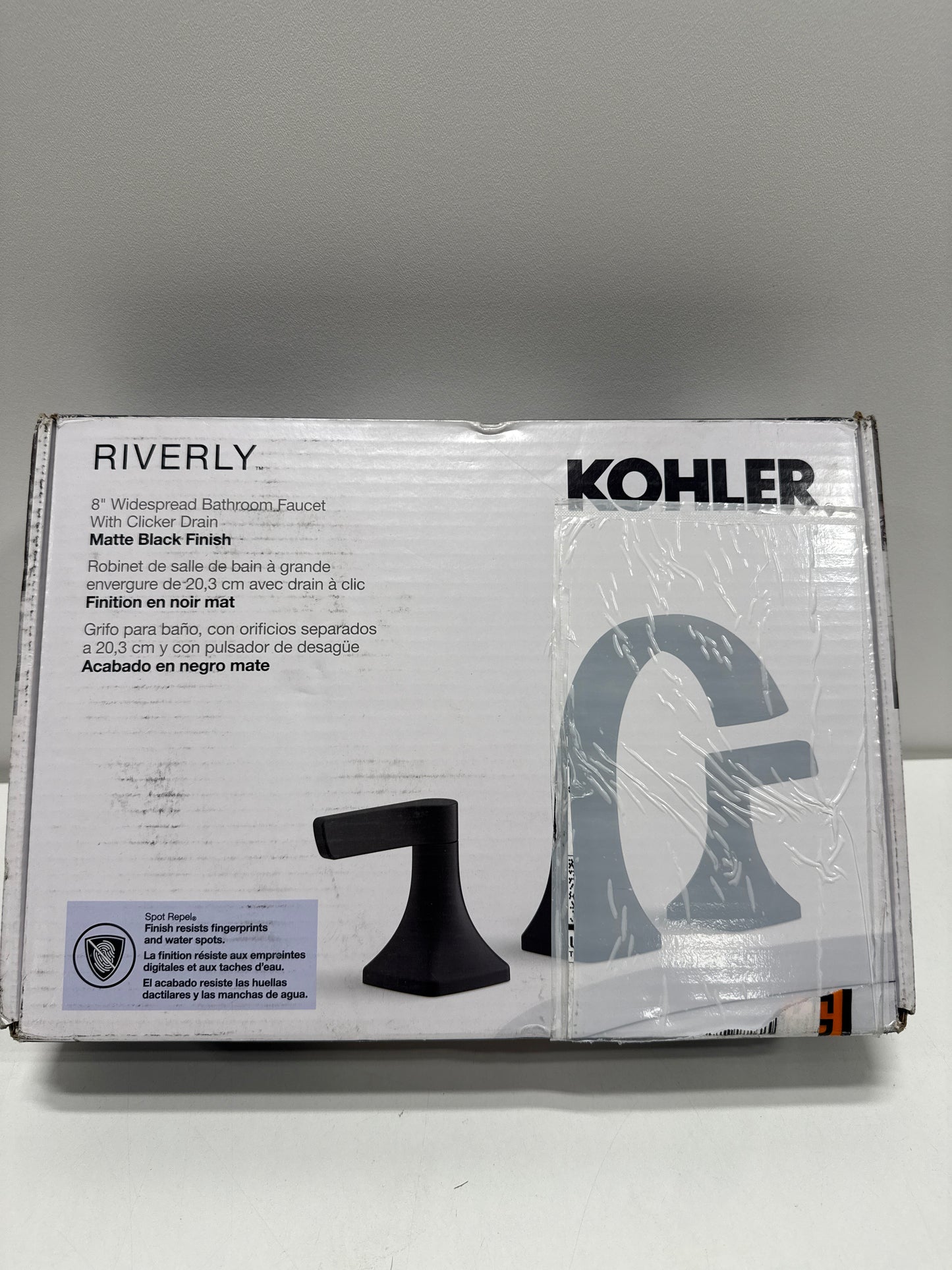 Kohler Riverly Widespread Bathroom Sink Faucet Matte Black