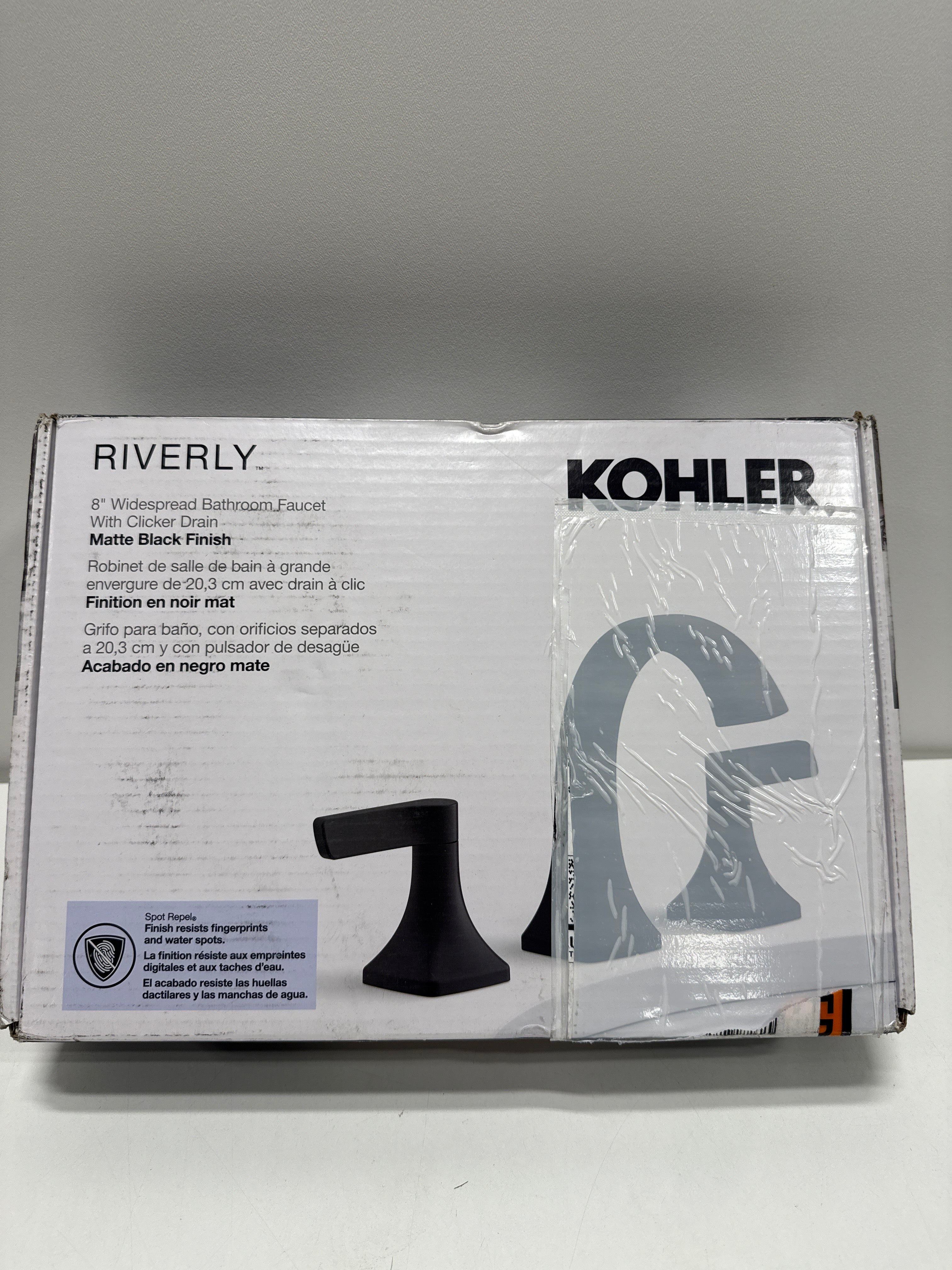 Kohler Riverly Widespread Bathroom Sink Faucet Matte Black