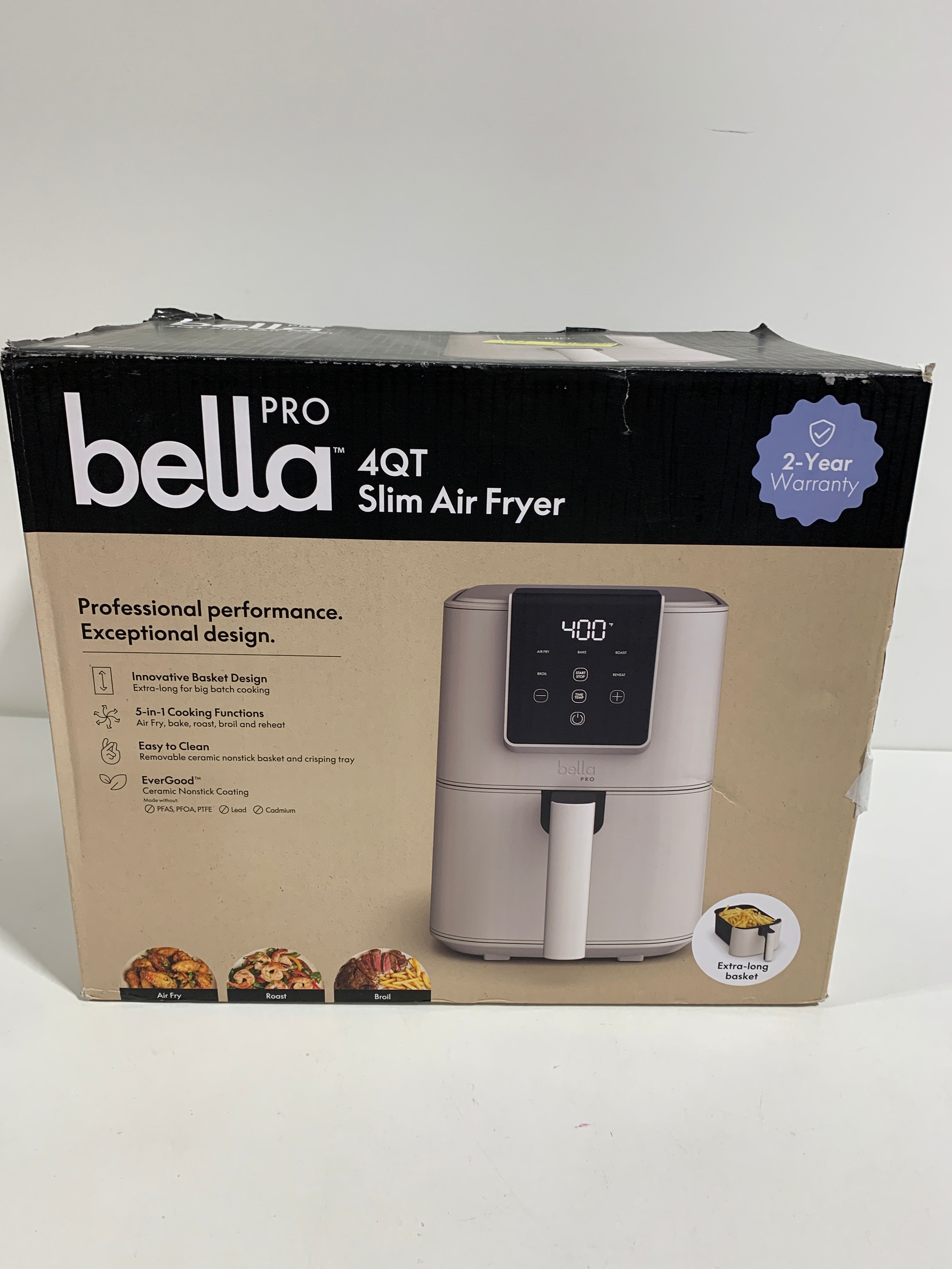 Bella PRO - 4-qt. Touchscreen Slim Air Fryer - Oatmilk - *Kitchen Appliances