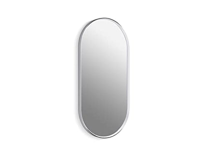 Kohler Essential 18 in. W X 36 in. H Oval Framed Wall Mount Bathroom Vanity Mirror in Polished Chrome