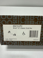 Brizo 69210 Traditional 12" Grab Bar with Hidden Screws Chrome Bathroom Hardware and Accessories Bathroom Safety Equipment Grab Bars